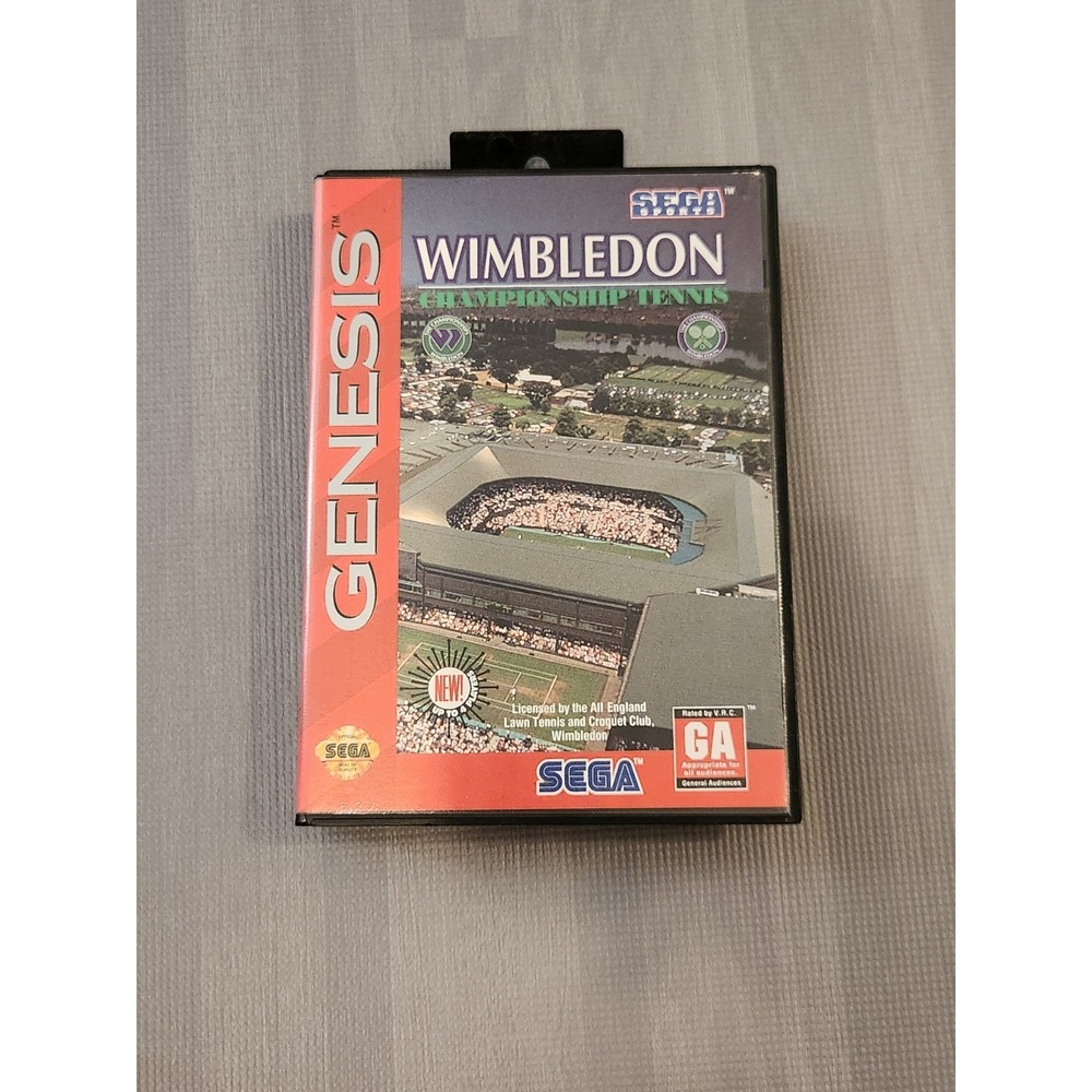 Wimbledon Championship Tennis (Sega Genesis, 1993) NO MANUAL